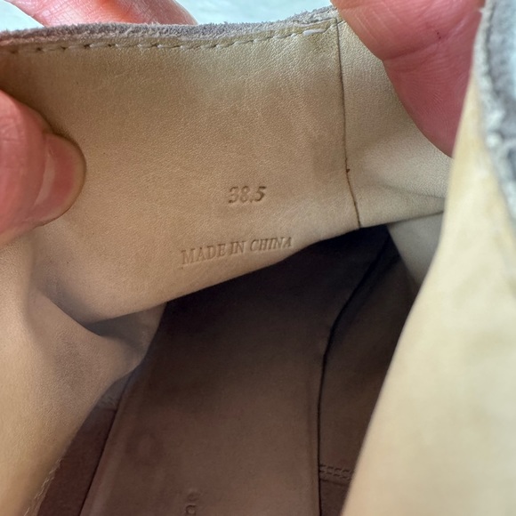 Rag & Bone Suede Wesley Ankle Boots Block Heel Bootie Grey Gray Size 38.5 8.5 US - Picture 10 of 13